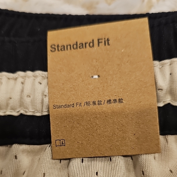 Men's Beige and Black Athletic Shorts - Picture 6 of 9